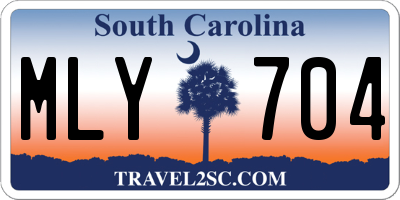 SC license plate MLY704