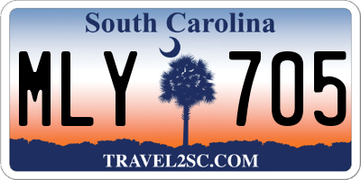 SC license plate MLY705