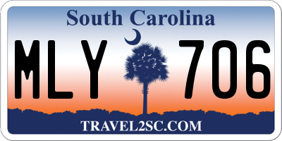 SC license plate MLY706