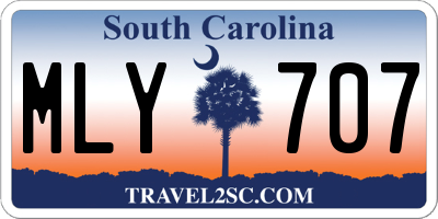 SC license plate MLY707