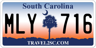 SC license plate MLY716