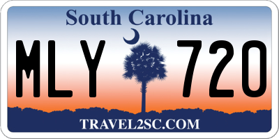 SC license plate MLY720