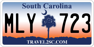 SC license plate MLY723