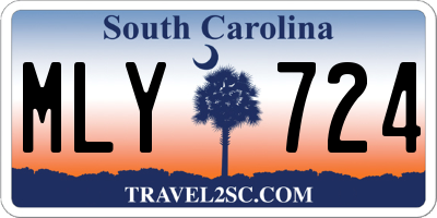 SC license plate MLY724
