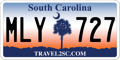 SC license plate MLY727