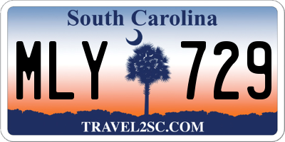 SC license plate MLY729