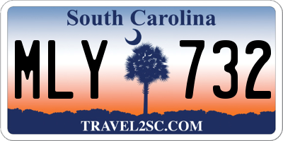 SC license plate MLY732