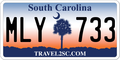 SC license plate MLY733