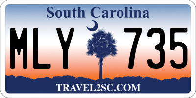 SC license plate MLY735