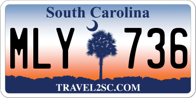 SC license plate MLY736