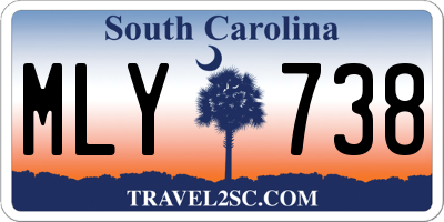 SC license plate MLY738