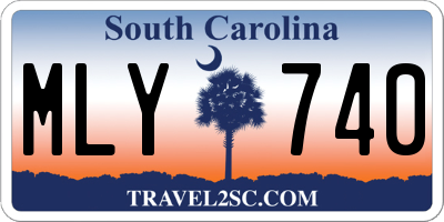 SC license plate MLY740