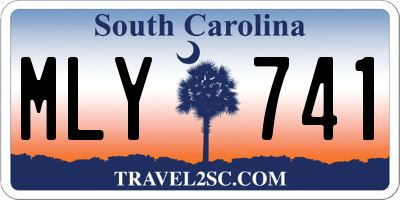 SC license plate MLY741
