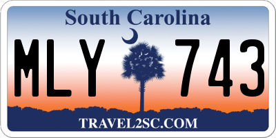 SC license plate MLY743