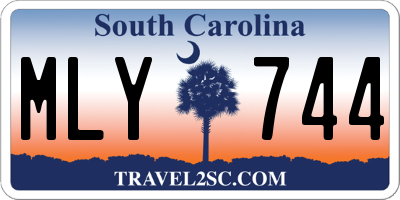 SC license plate MLY744