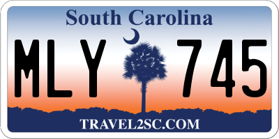 SC license plate MLY745