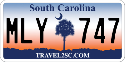 SC license plate MLY747