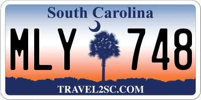 SC license plate MLY748