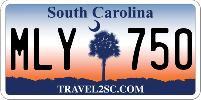 SC license plate MLY750