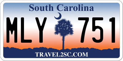 SC license plate MLY751