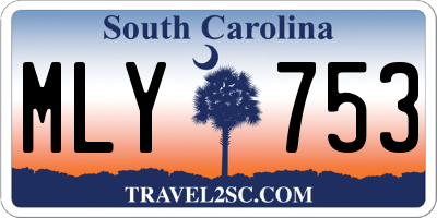 SC license plate MLY753