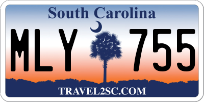 SC license plate MLY755