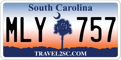 SC license plate MLY757