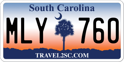 SC license plate MLY760