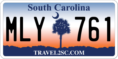 SC license plate MLY761
