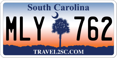 SC license plate MLY762