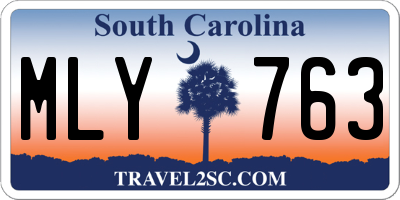 SC license plate MLY763