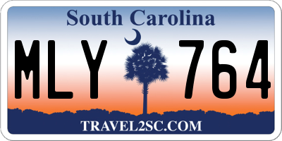 SC license plate MLY764