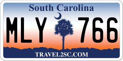 SC license plate MLY766