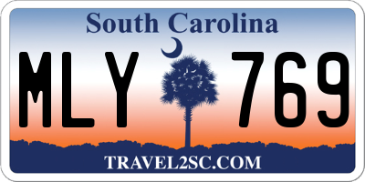 SC license plate MLY769