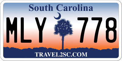 SC license plate MLY778