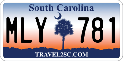 SC license plate MLY781