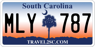 SC license plate MLY787