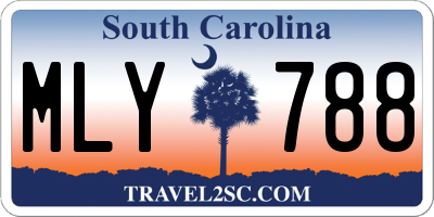 SC license plate MLY788