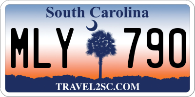 SC license plate MLY790