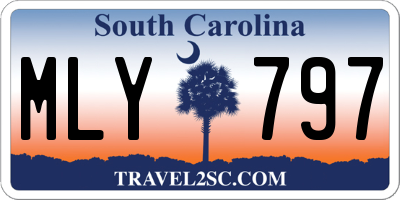 SC license plate MLY797