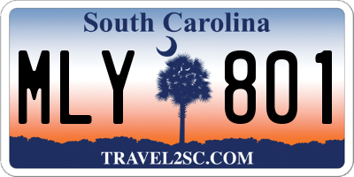 SC license plate MLY801