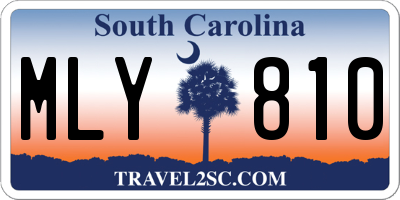 SC license plate MLY810