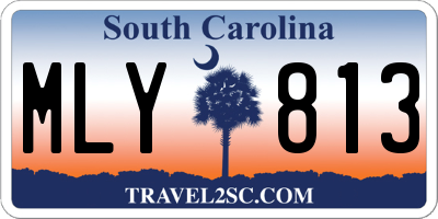 SC license plate MLY813