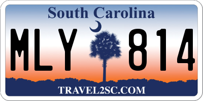 SC license plate MLY814