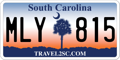 SC license plate MLY815