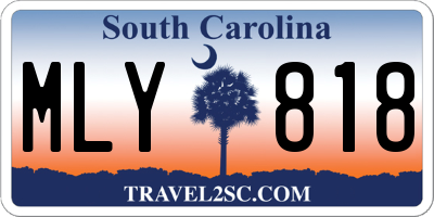 SC license plate MLY818