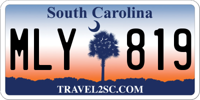 SC license plate MLY819