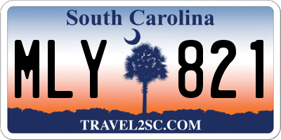 SC license plate MLY821