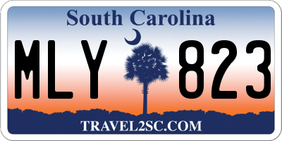 SC license plate MLY823
