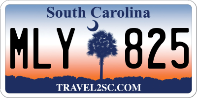 SC license plate MLY825